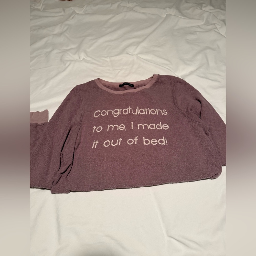 Wildfox Lavender Long Sleeve Top